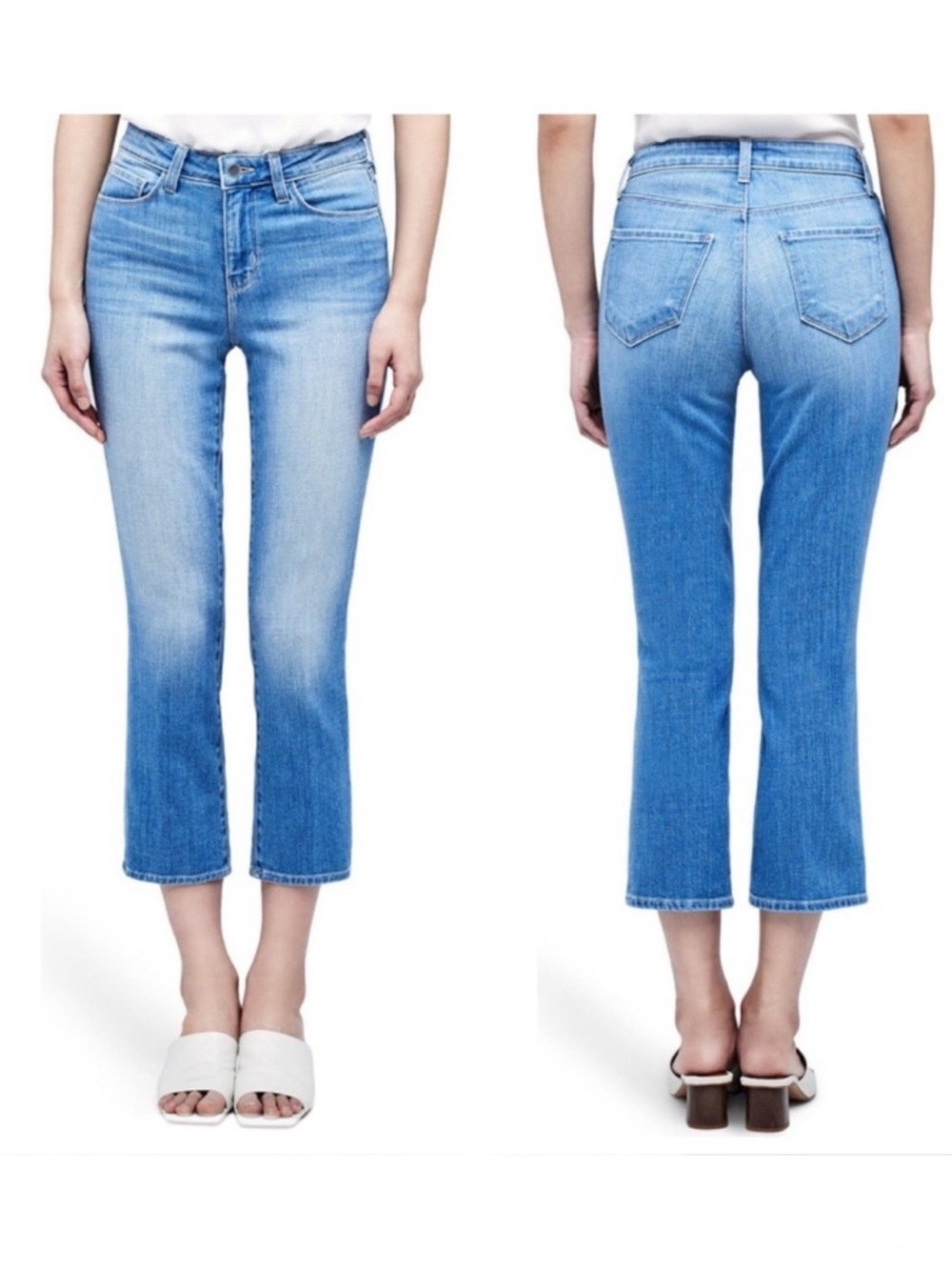 L'AGENCE Nadia High Waist Crop Straight Leg Jeans NEW Size 28